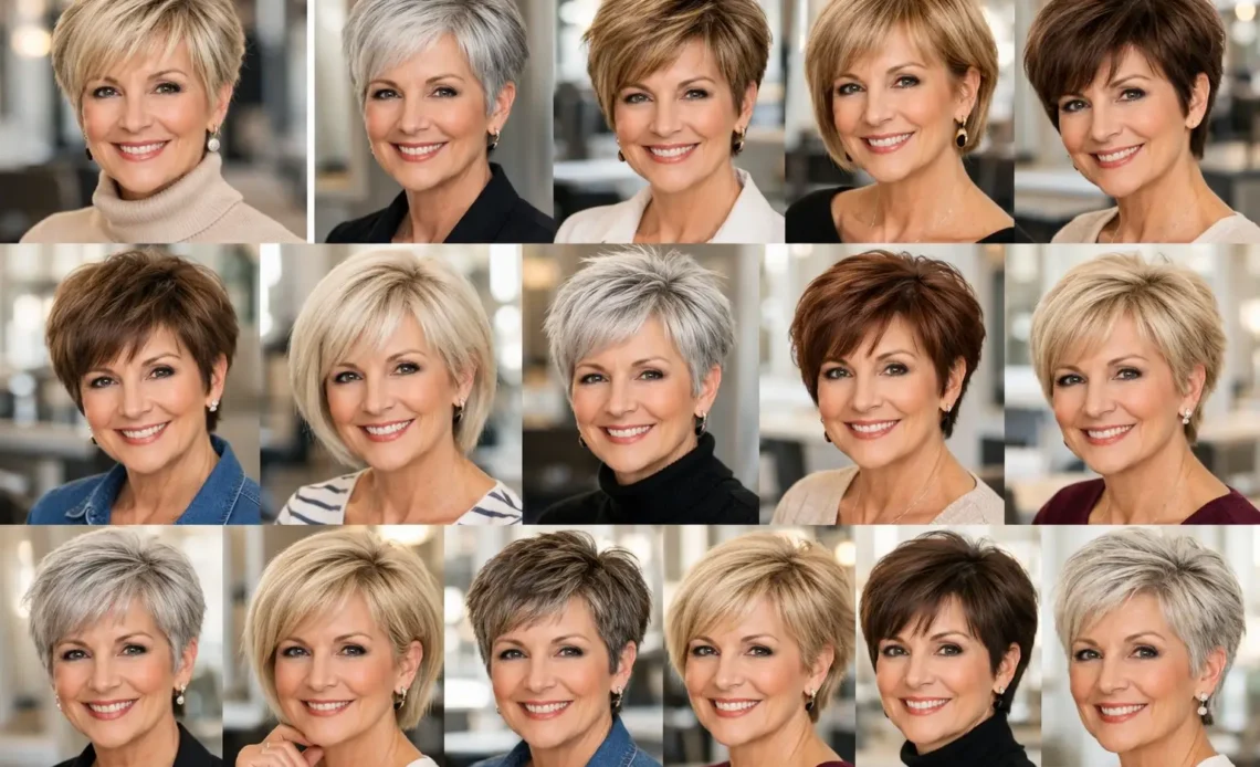 short hairstyles for women over 50