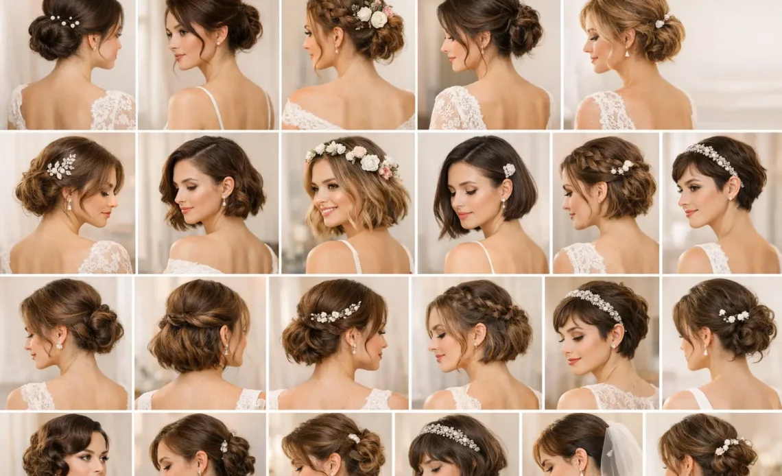 short bridal hairstyles