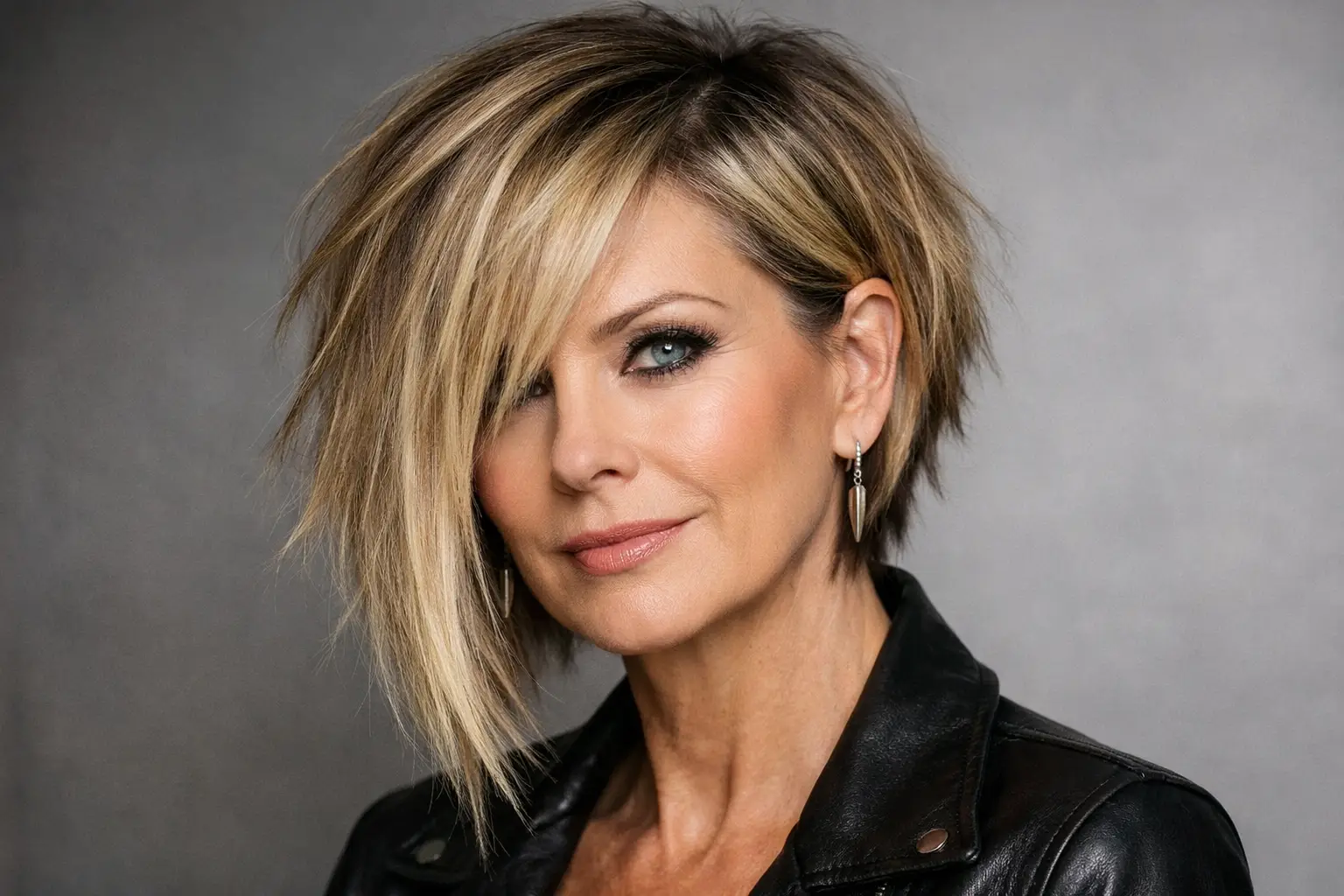 Asymmetrical Bob with Texture