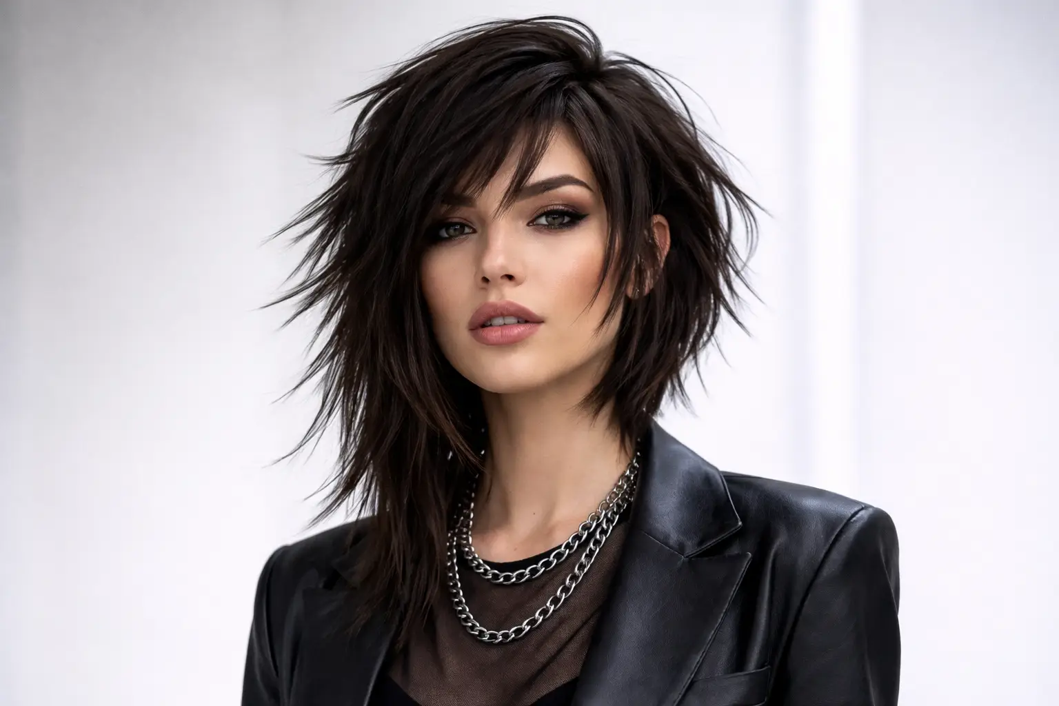 Asymmetrical Shaggy Bob