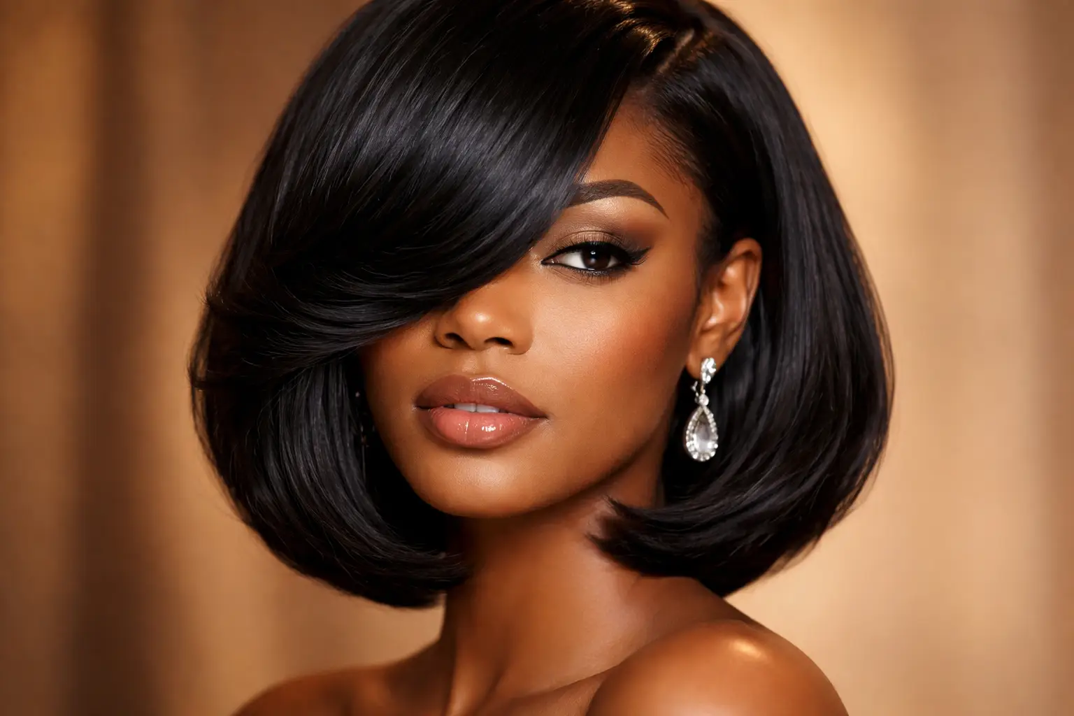 Bob with Side-Swept Bangs