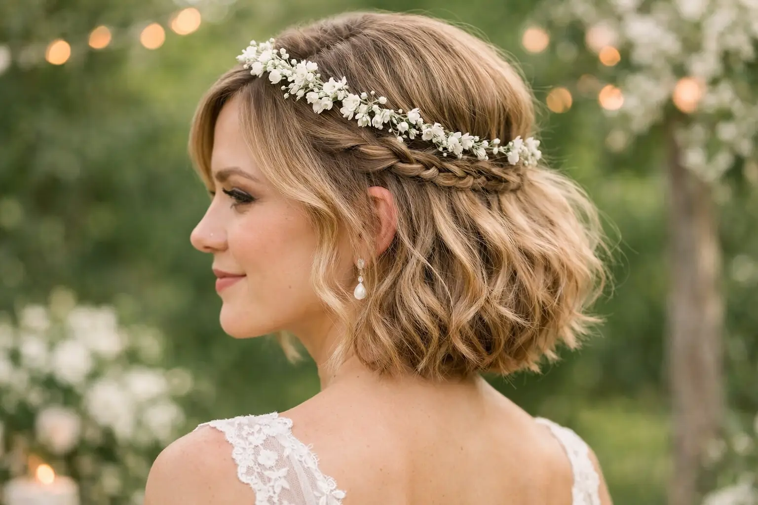 Braided Half-Up with Loose Waves