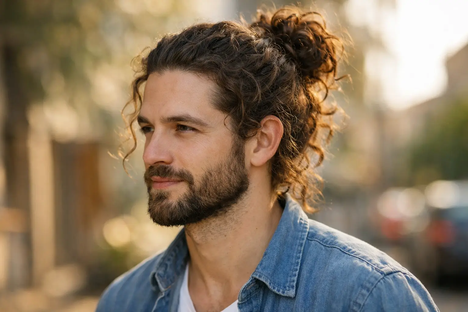 Curtain Bangs with Long Curls