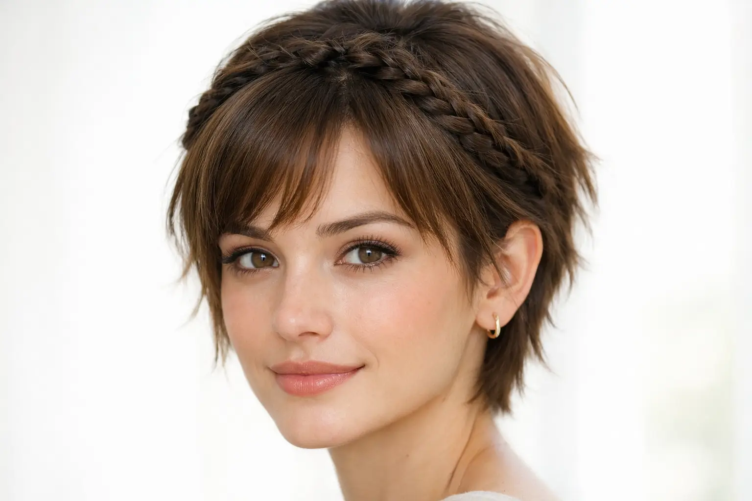 Face Framing Braided Bangs