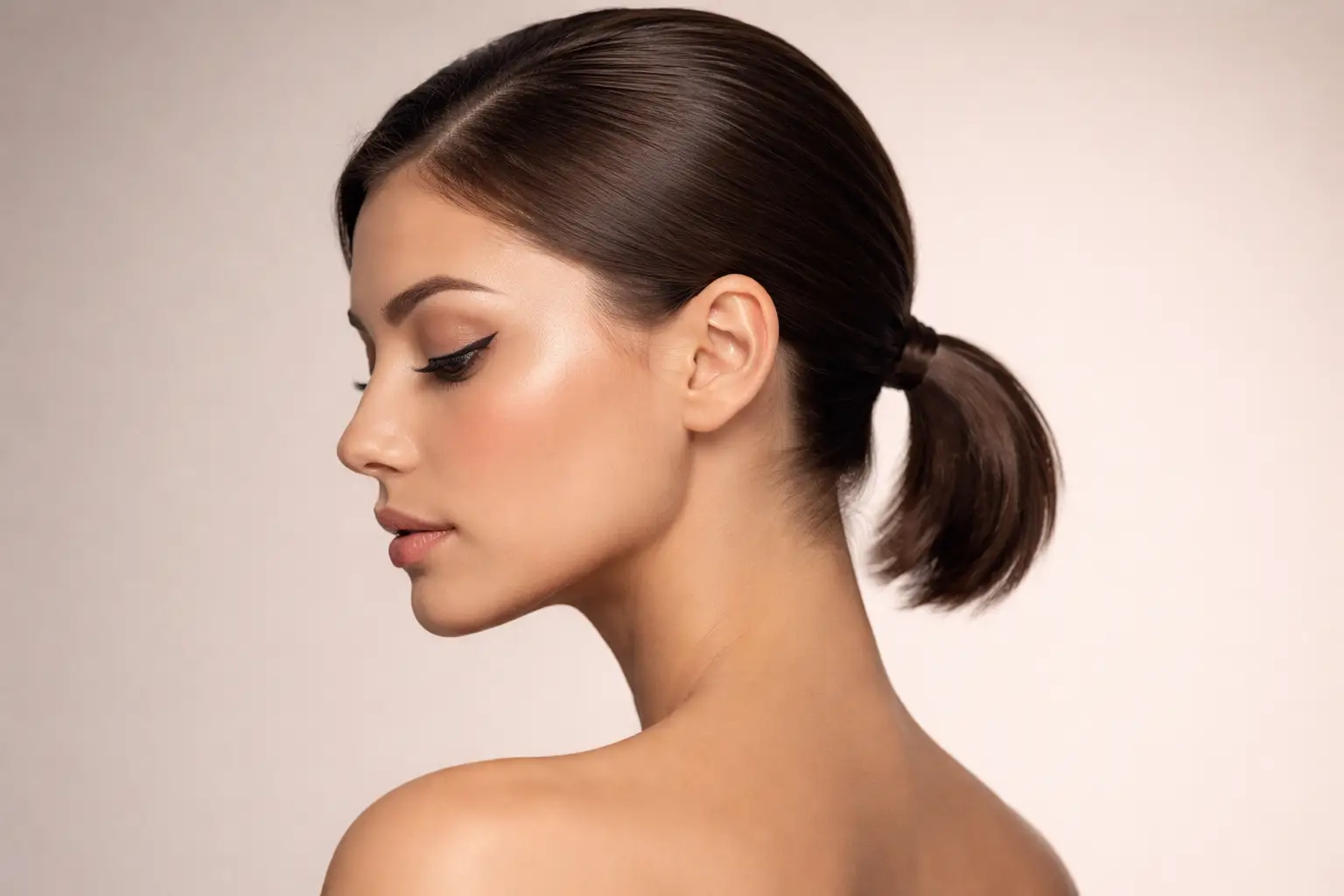 Low Sleek Mini Ponytail