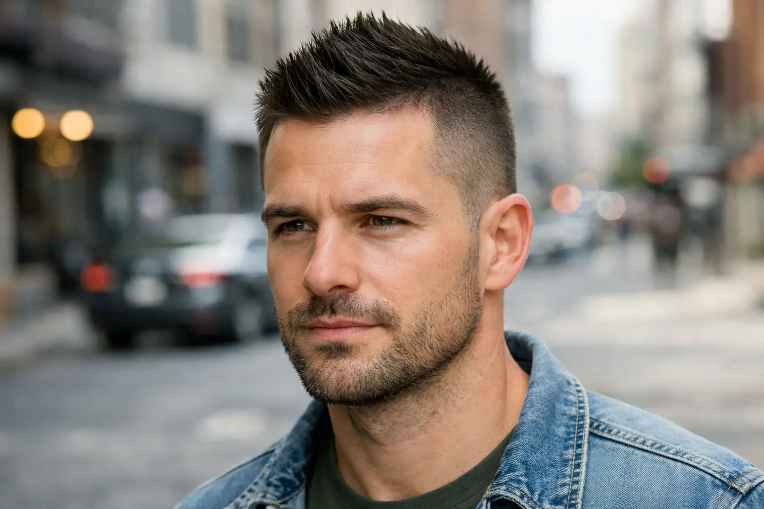 Number 4 with Faux Hawk Texture