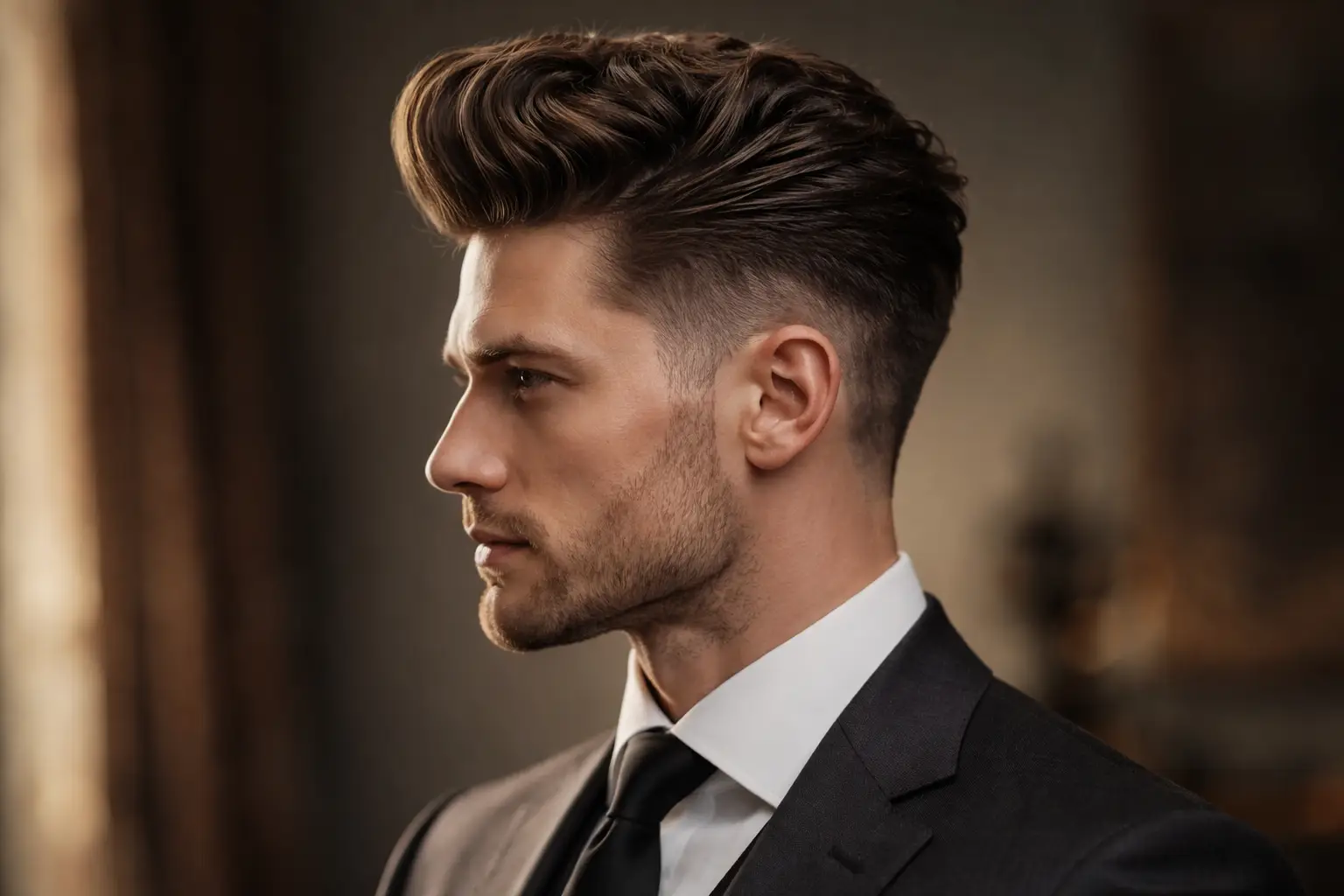 Short Wavy Pompadour