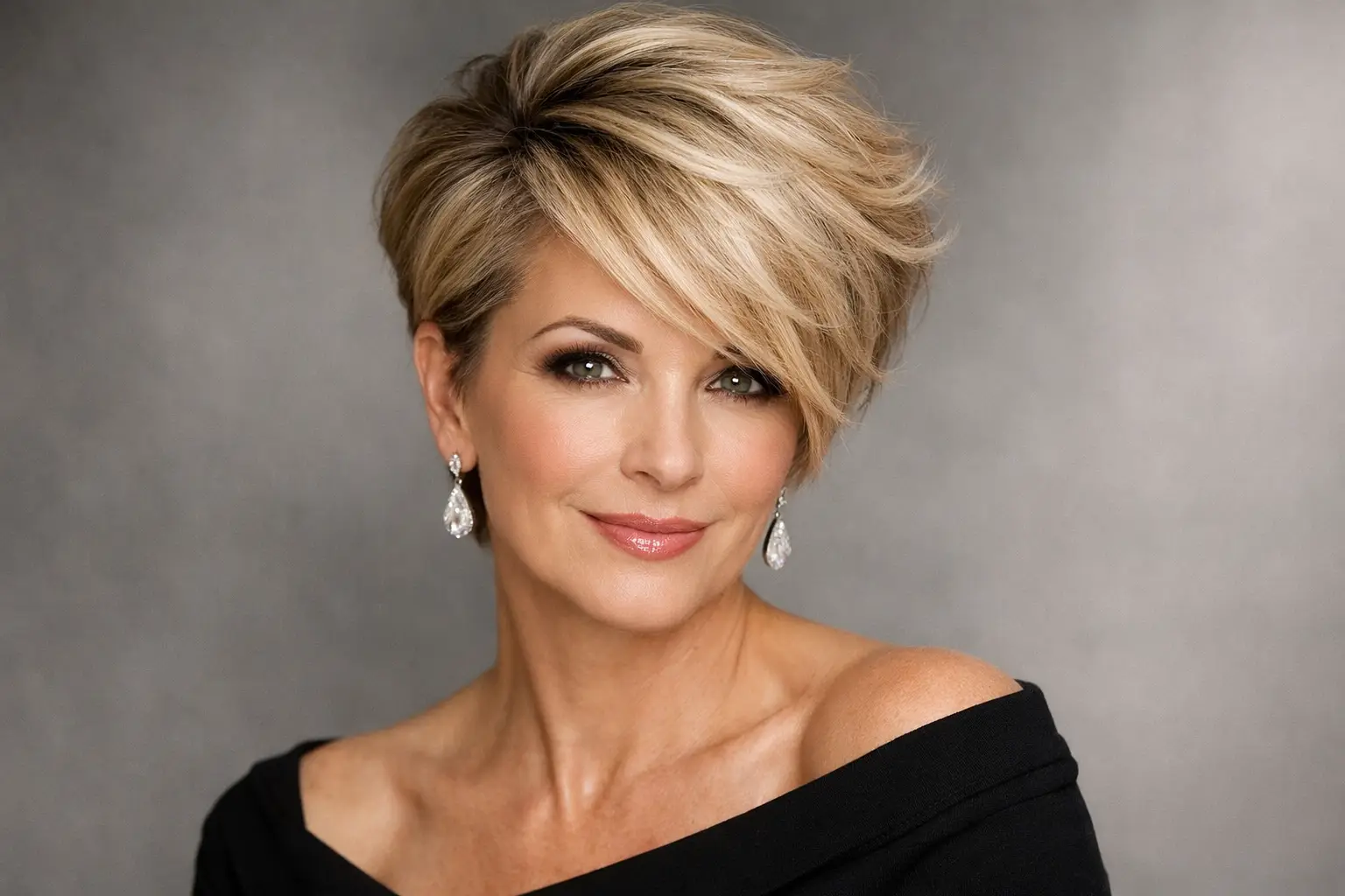 Side-Swept Pixie with Volume