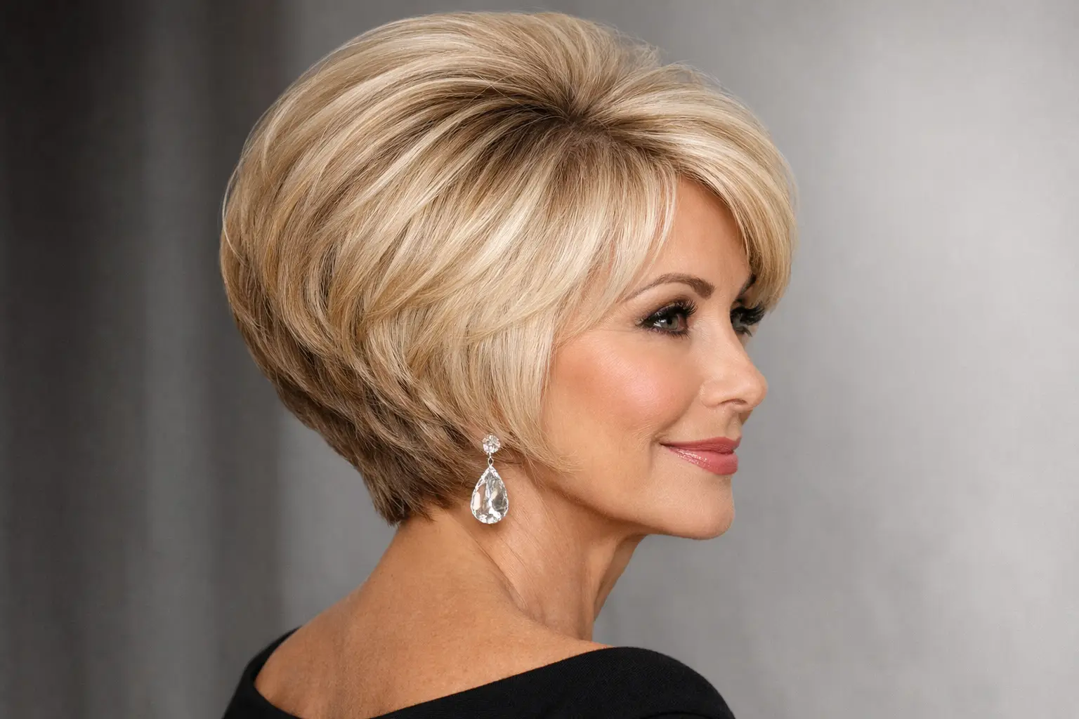 Stacked Bob for Crown Volume