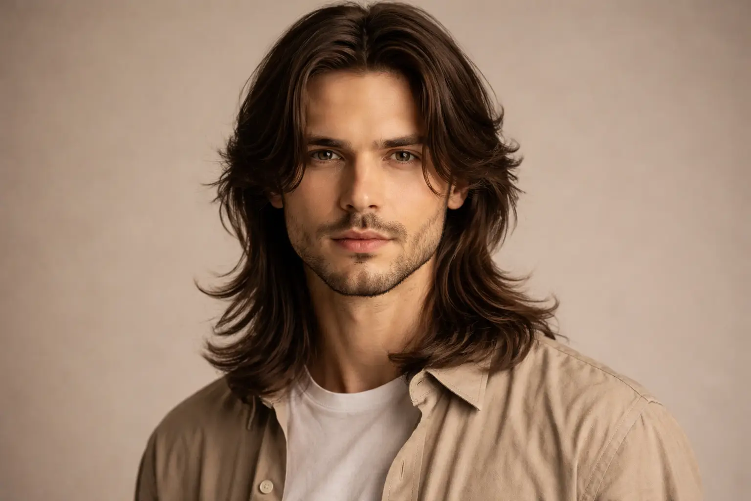 The Long Curtain Hair for Triangle Faces