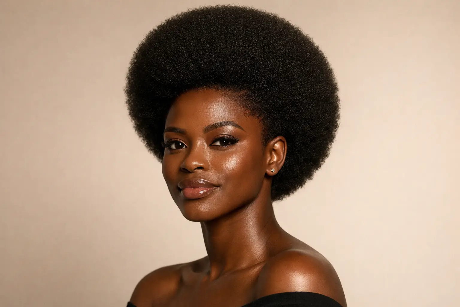 The Short Natural Afro with Defined Edges