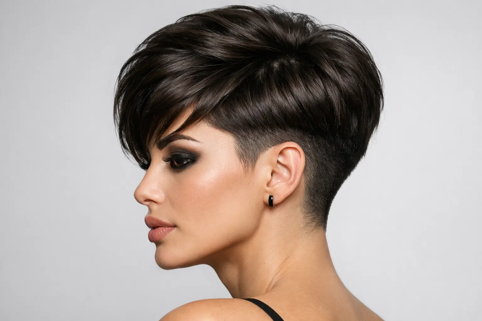 The Stacked Pixie with Tight Undercut