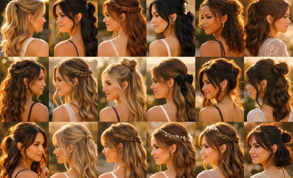 half up half down hairstyles