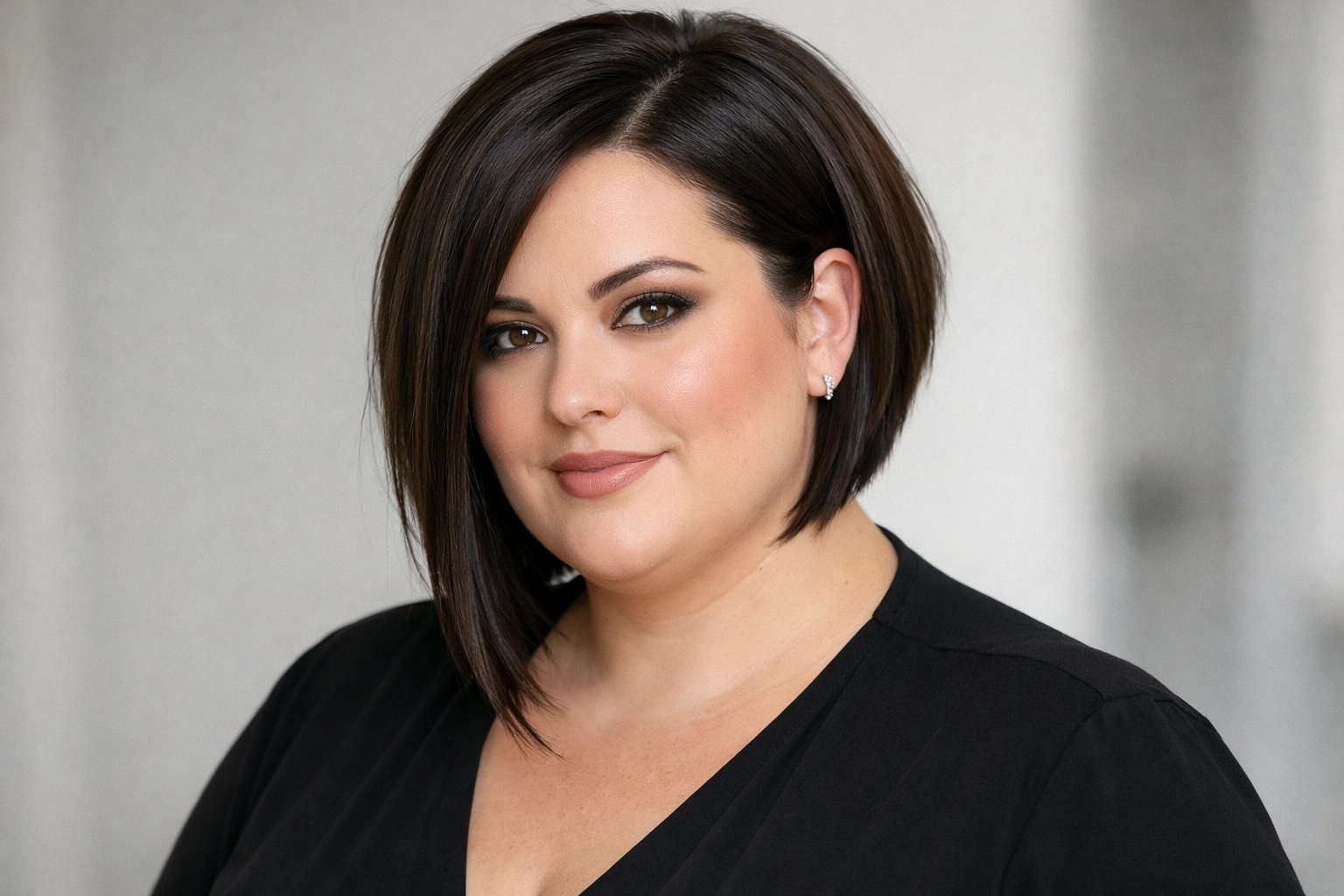 Angled Lob Hairstyle