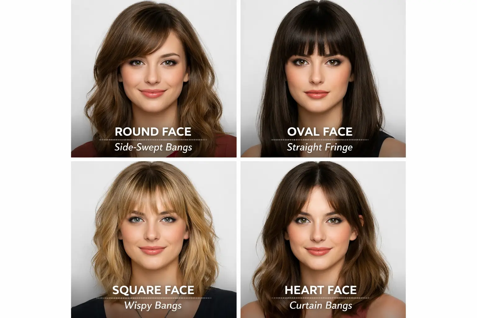 Bangs and Fringes for Face Shapes
