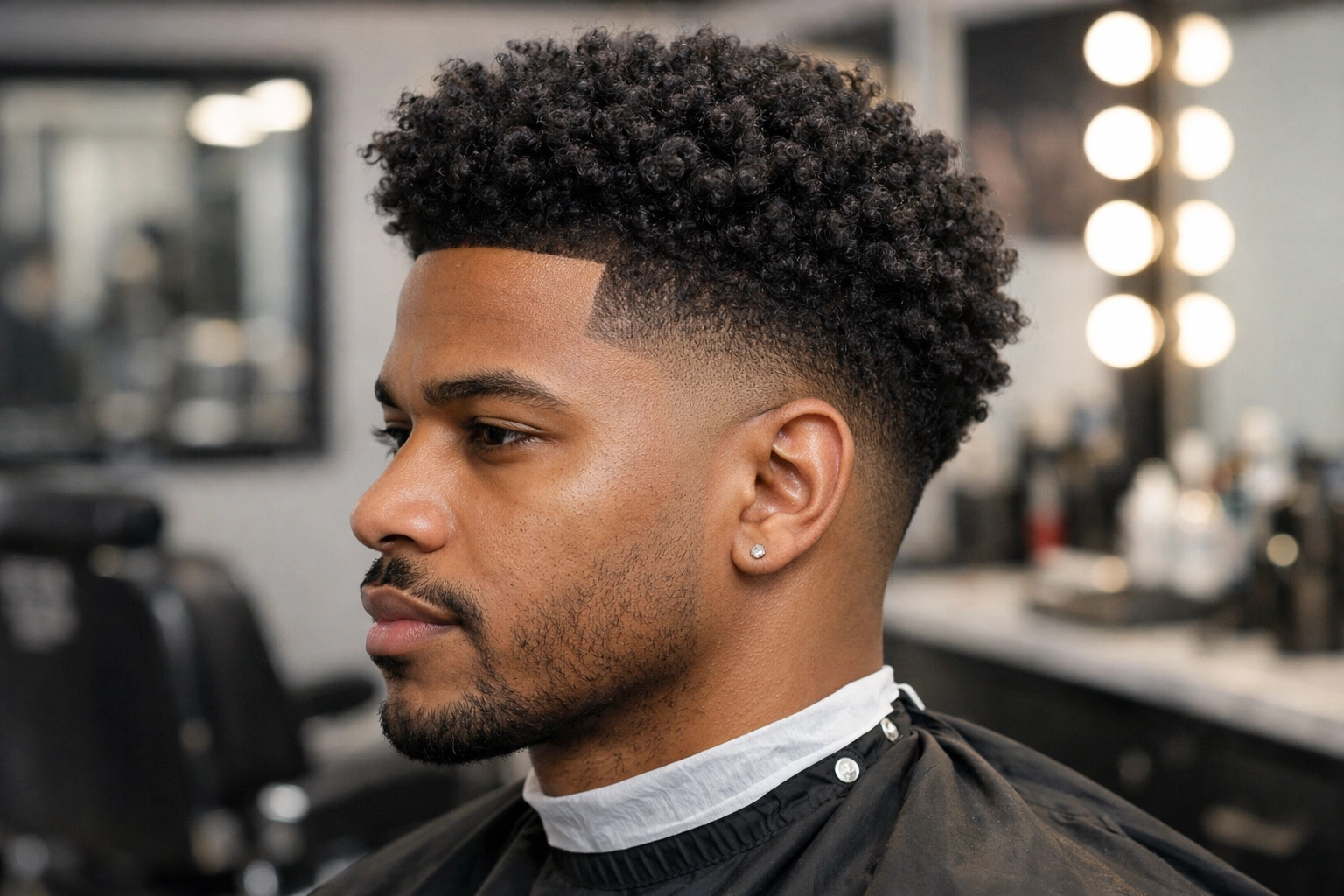 Classic Curly Taper Fade