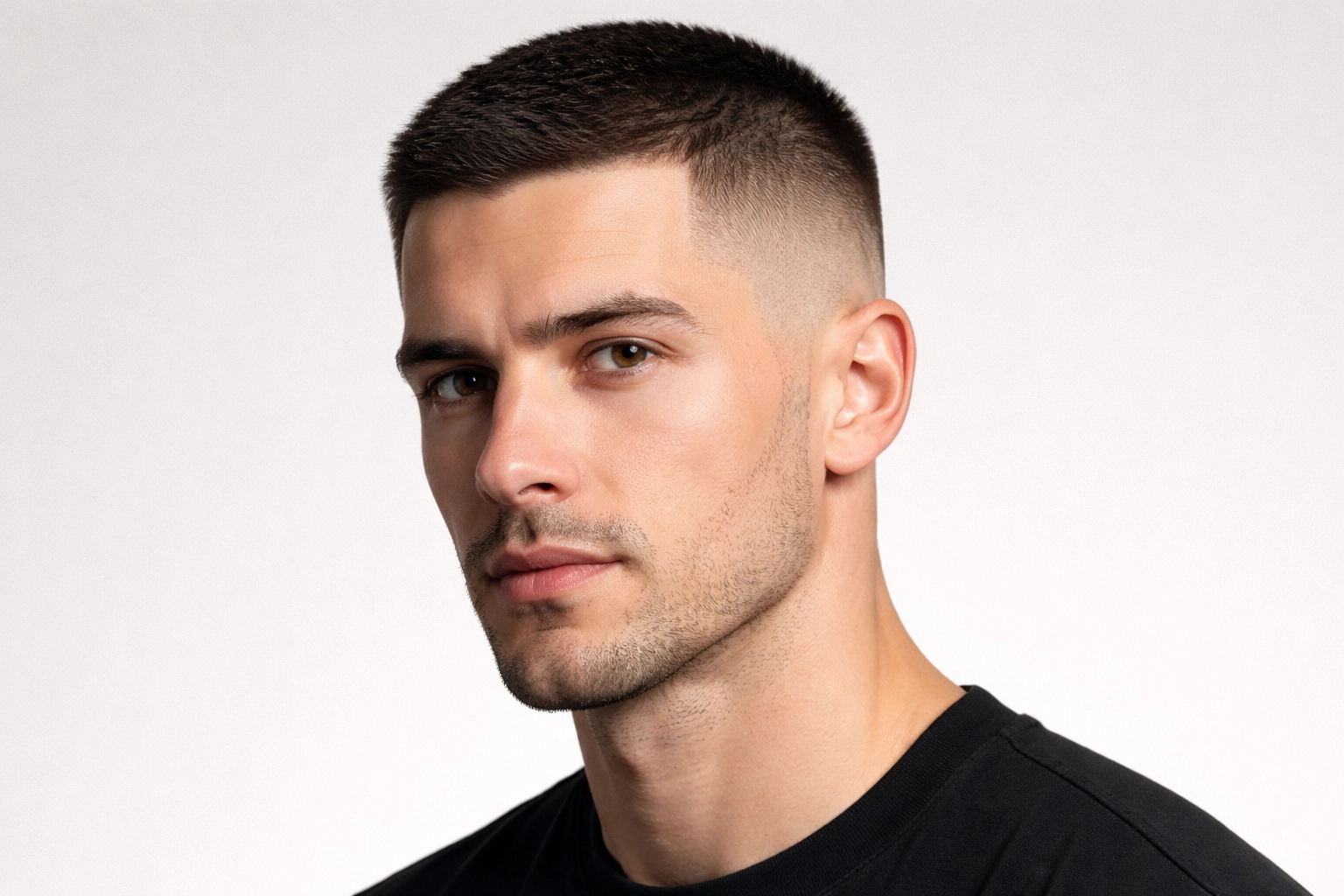 Crew Cut with Low Fade