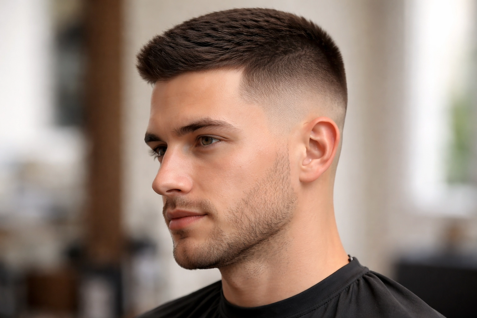 Crew Cut with Mid Fade