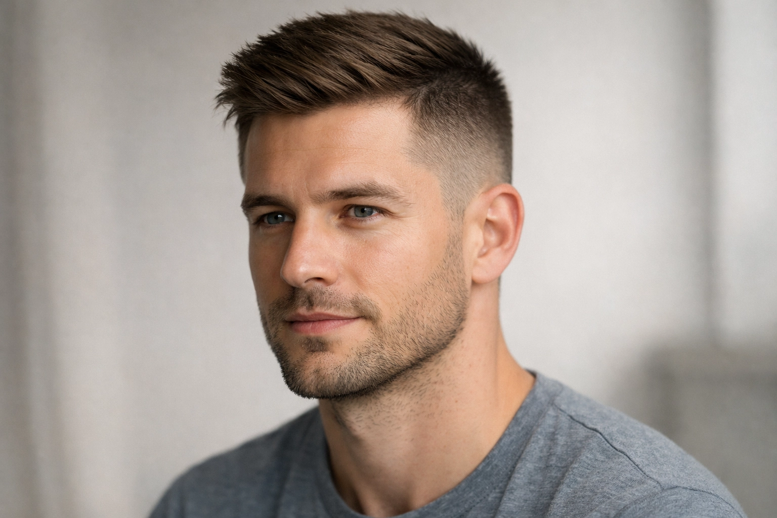 Crew Cut with Side Sweep