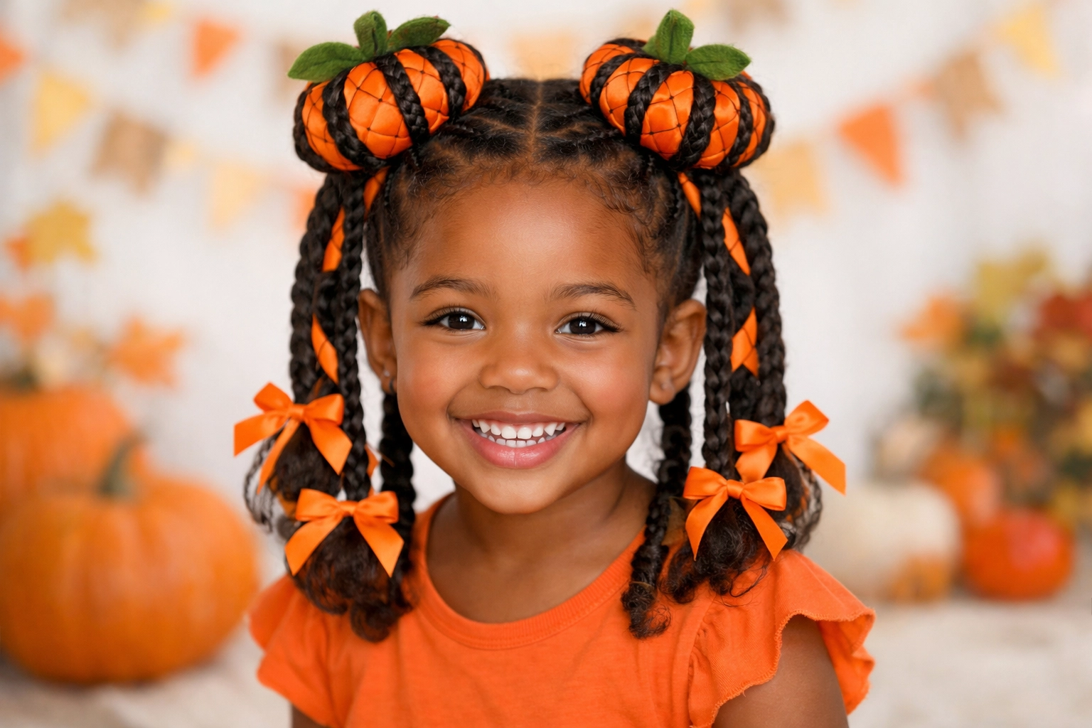 Cute Pumpkin Braids