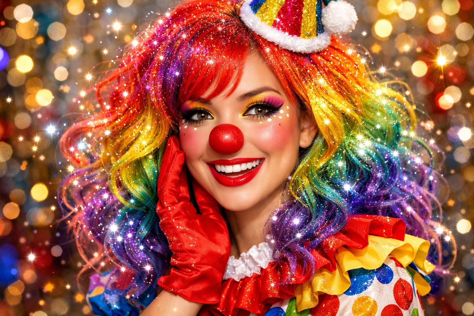 Glitter Highlighted Hair