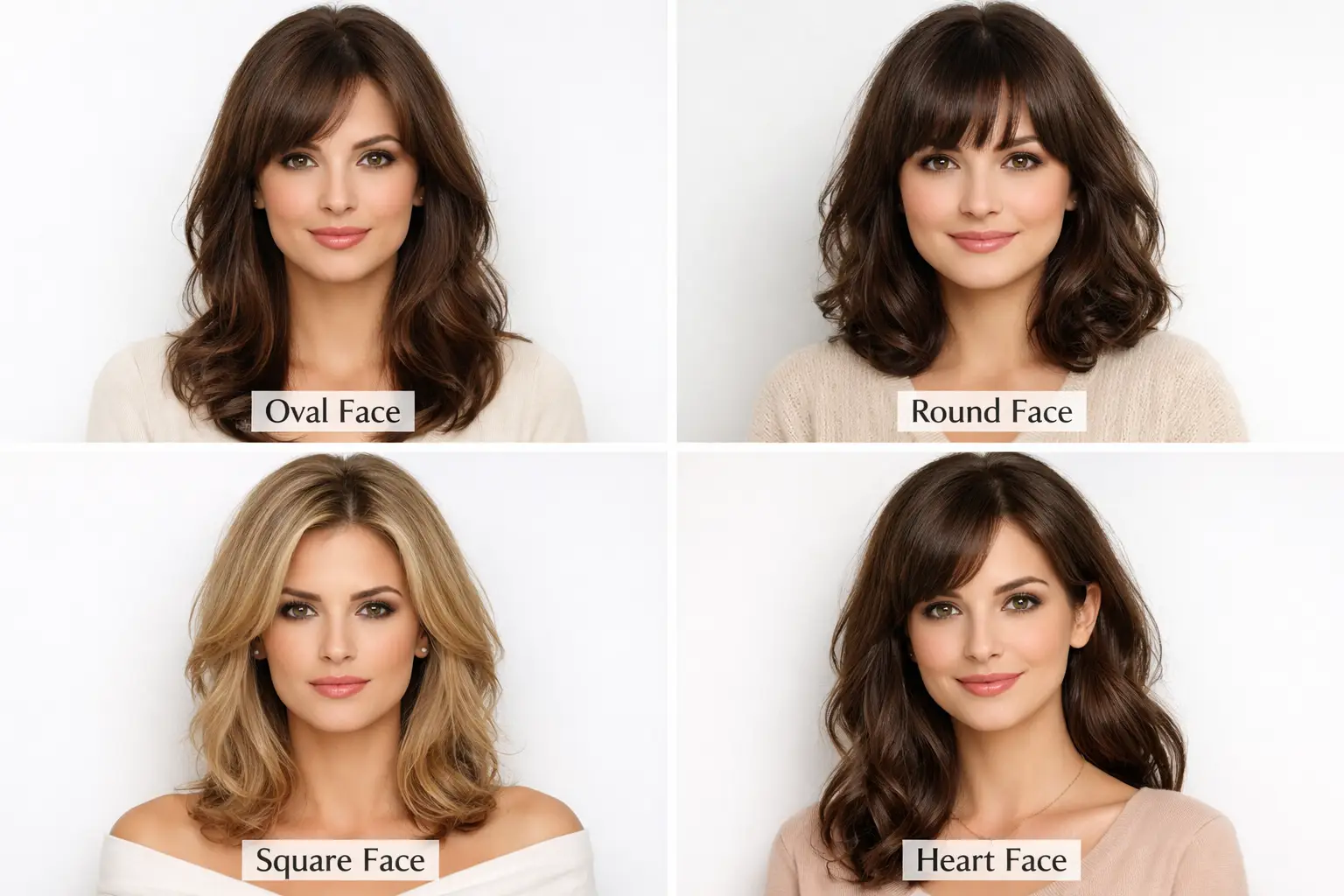 Hairstyles for Women Based on Face Shape
