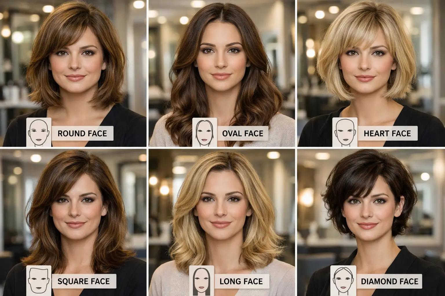 Hairstyles for Women Based on Face Shape