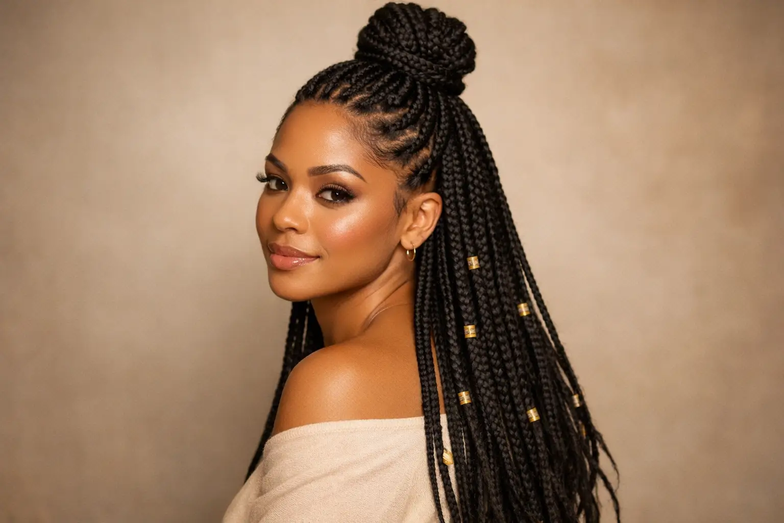 Half-Up Half-Down Braids