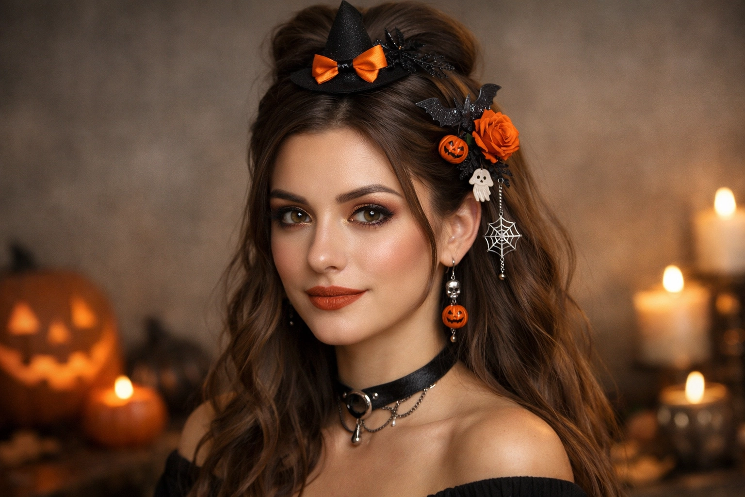 Half Up Halloween Style