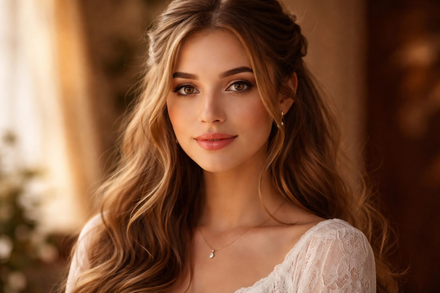 Half Up with Face Framing Strands