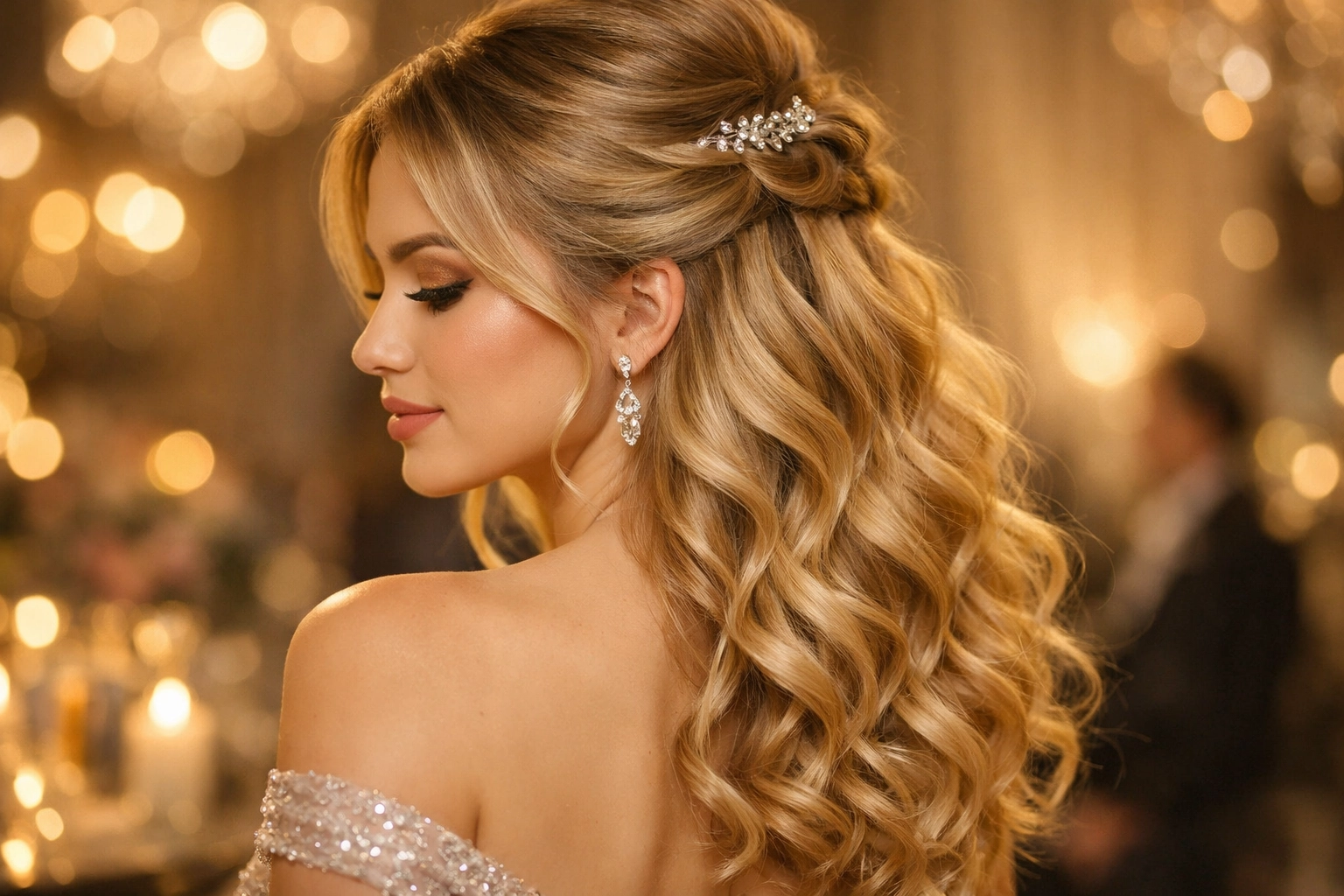 Half Up with Soft Curls