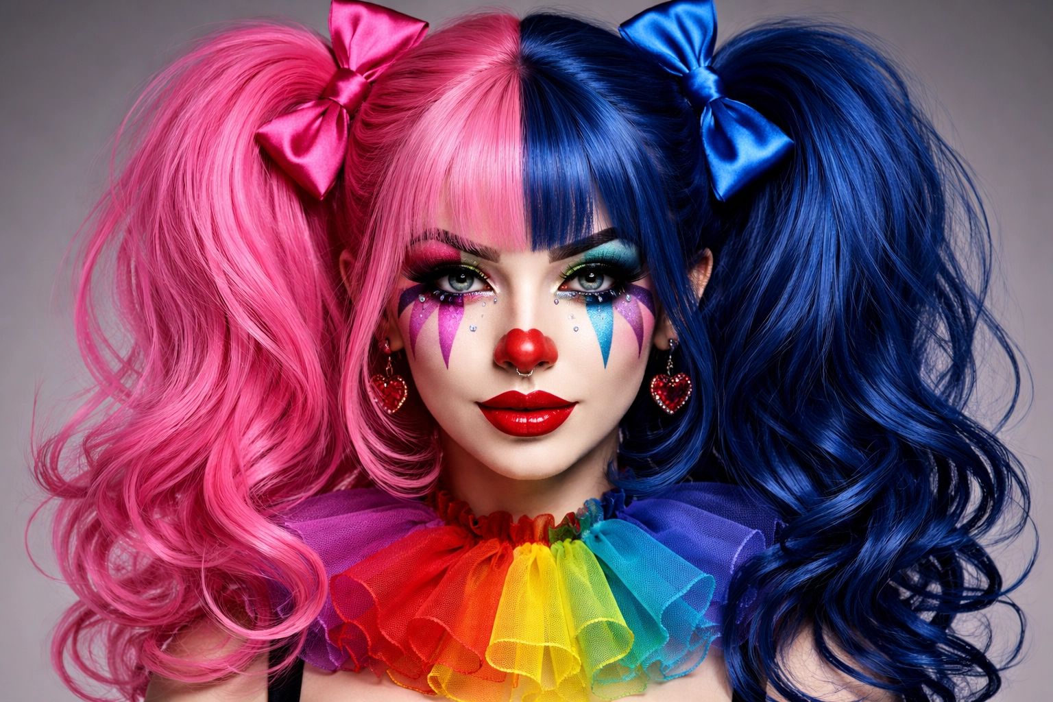 Half and Half Color Split Hair