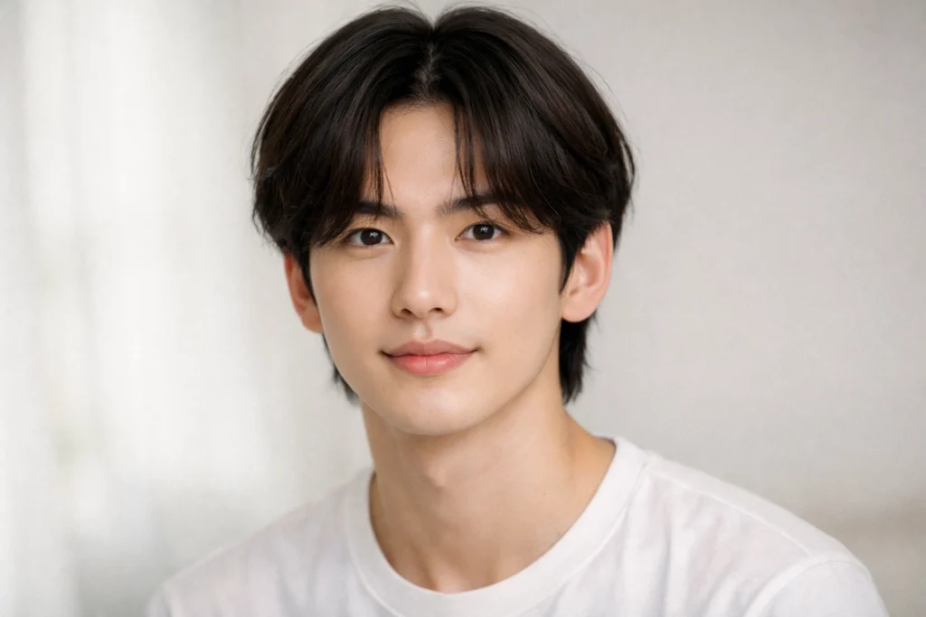 Korean Inspired Curtain Hairstyle