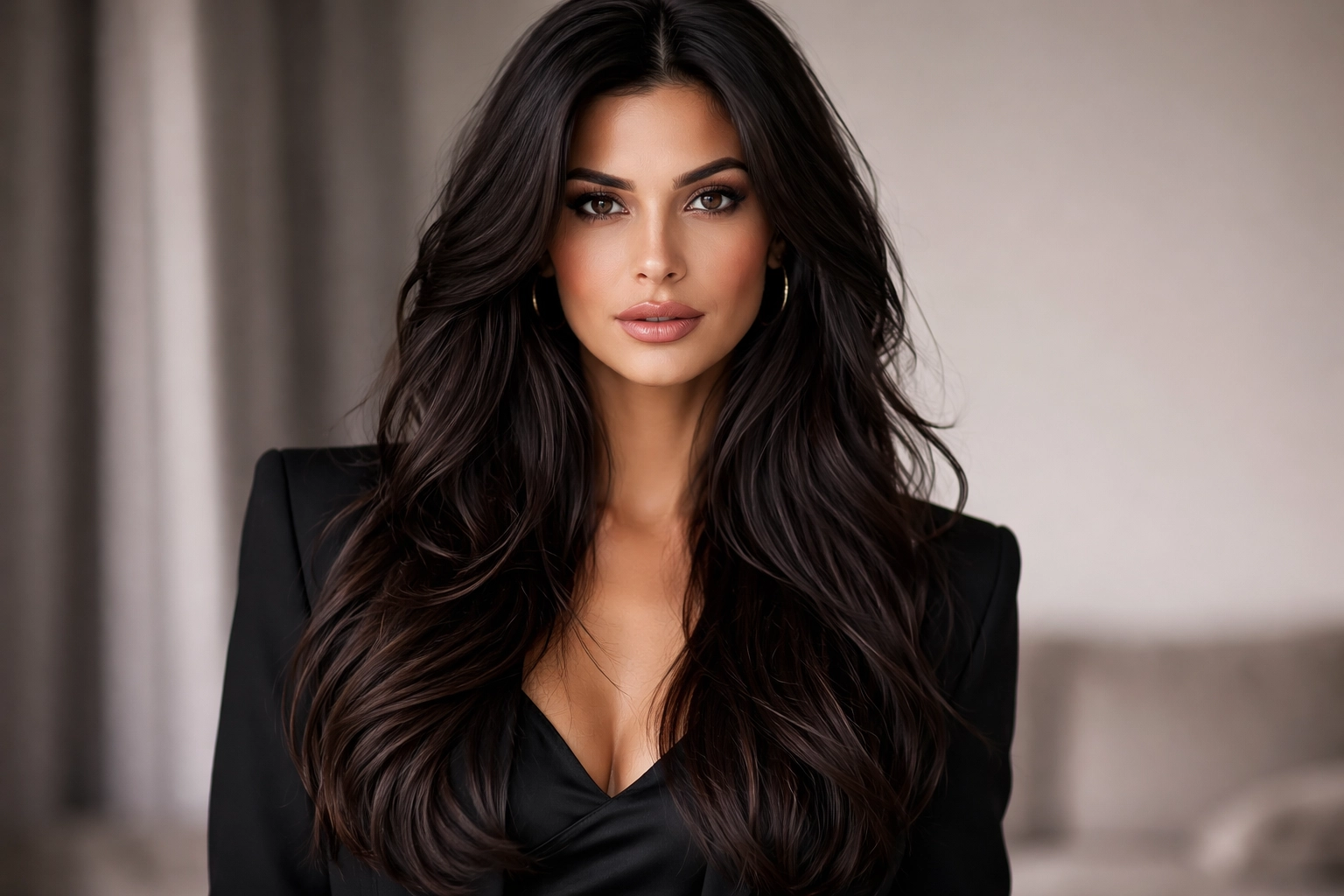 Long Layered Dark Hair