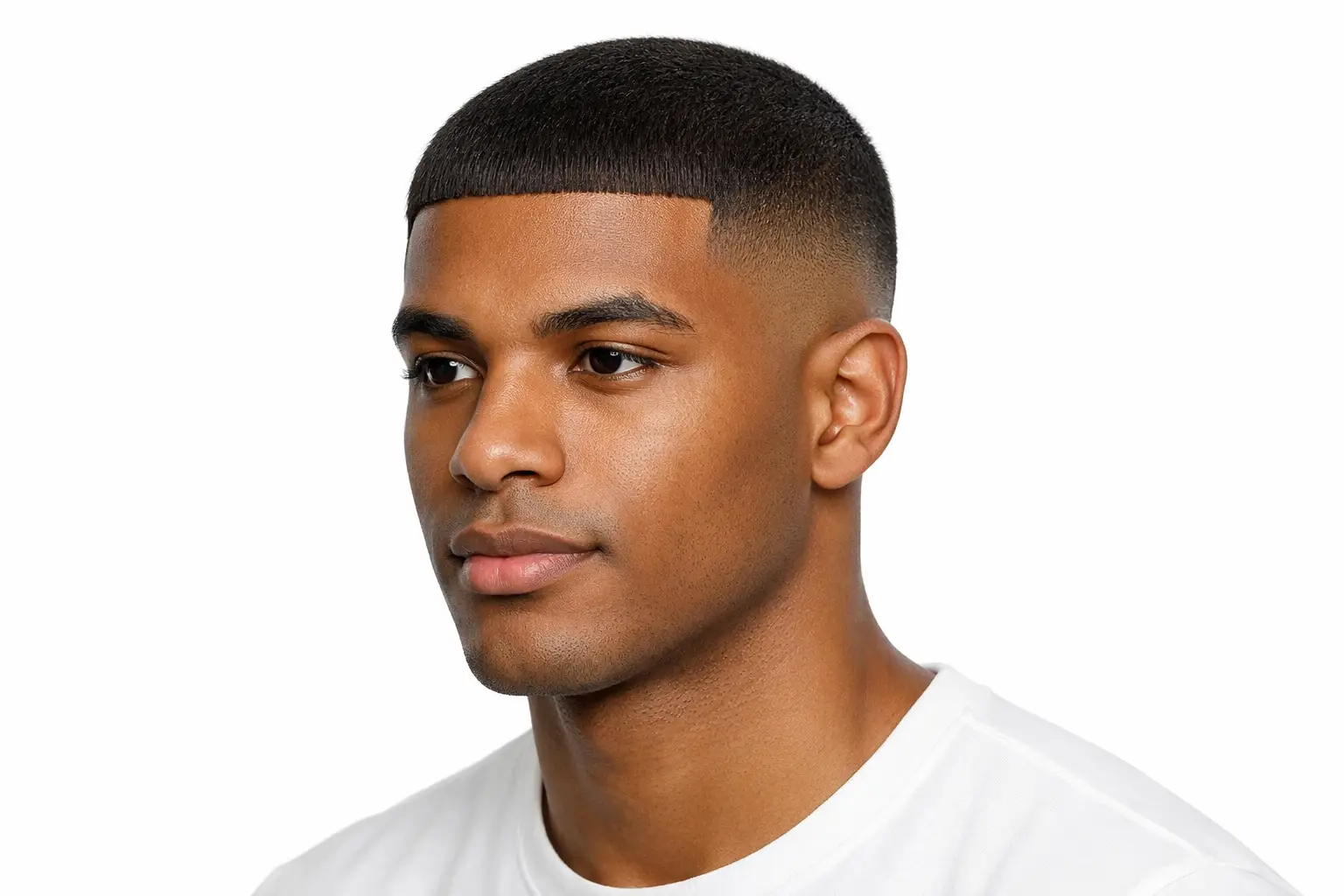 Low Fade with Caesar Cut