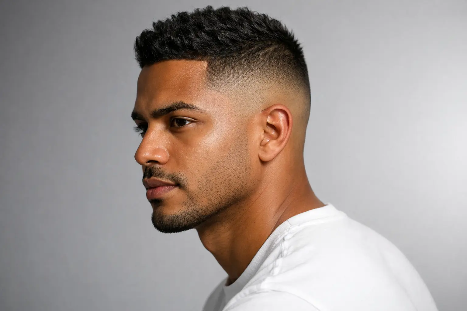 Low Skin Fade with Natural Top