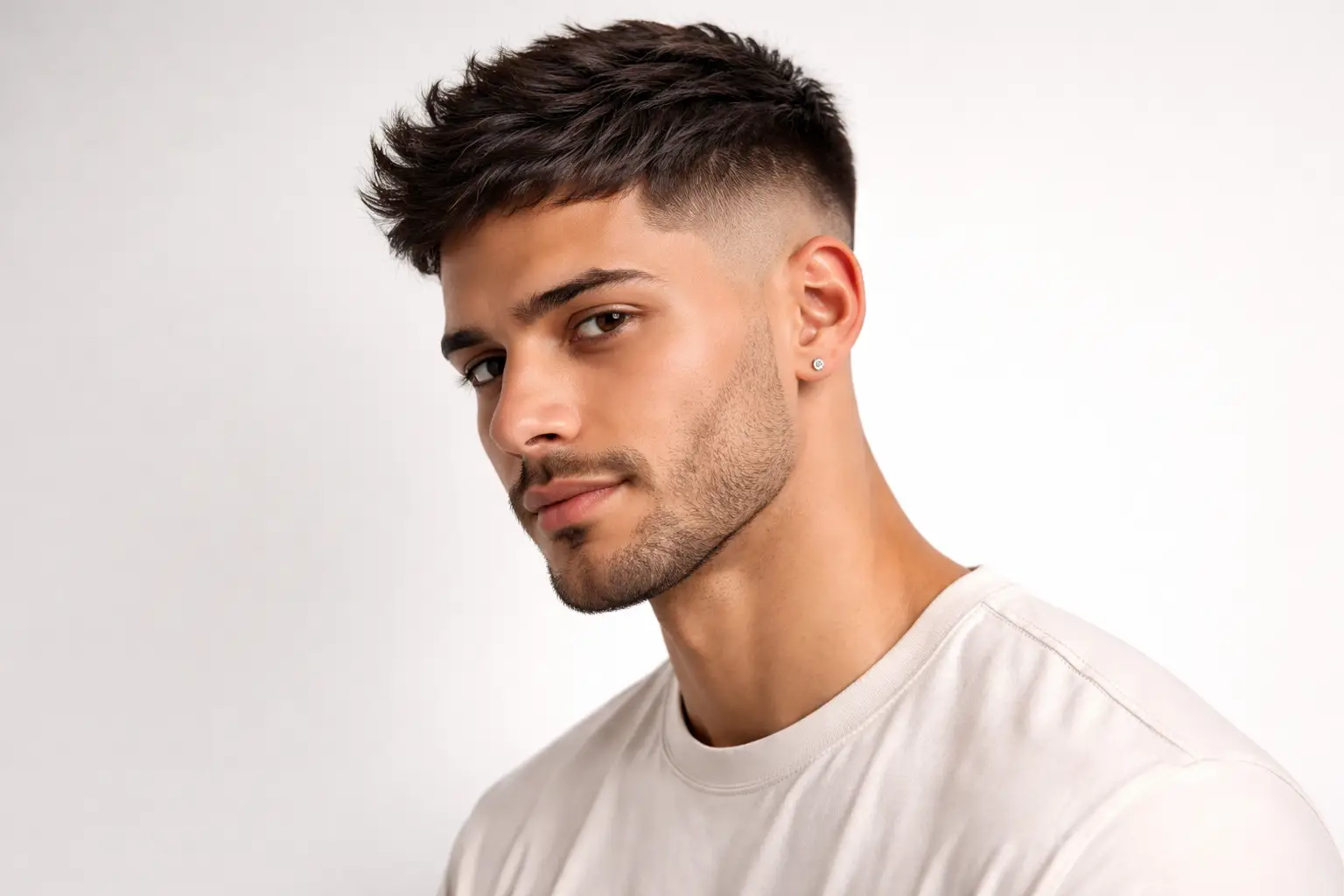 Low Taper Fade with Textured Top