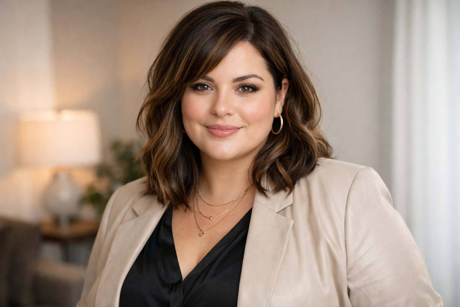 Medium Hair with Highlights