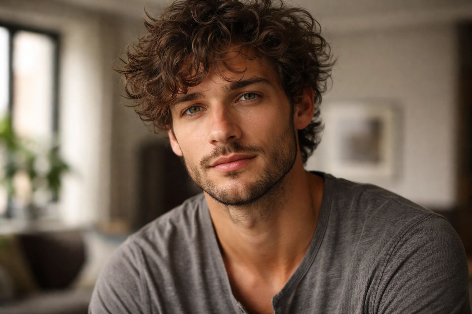 Messy Curly Hairstyle