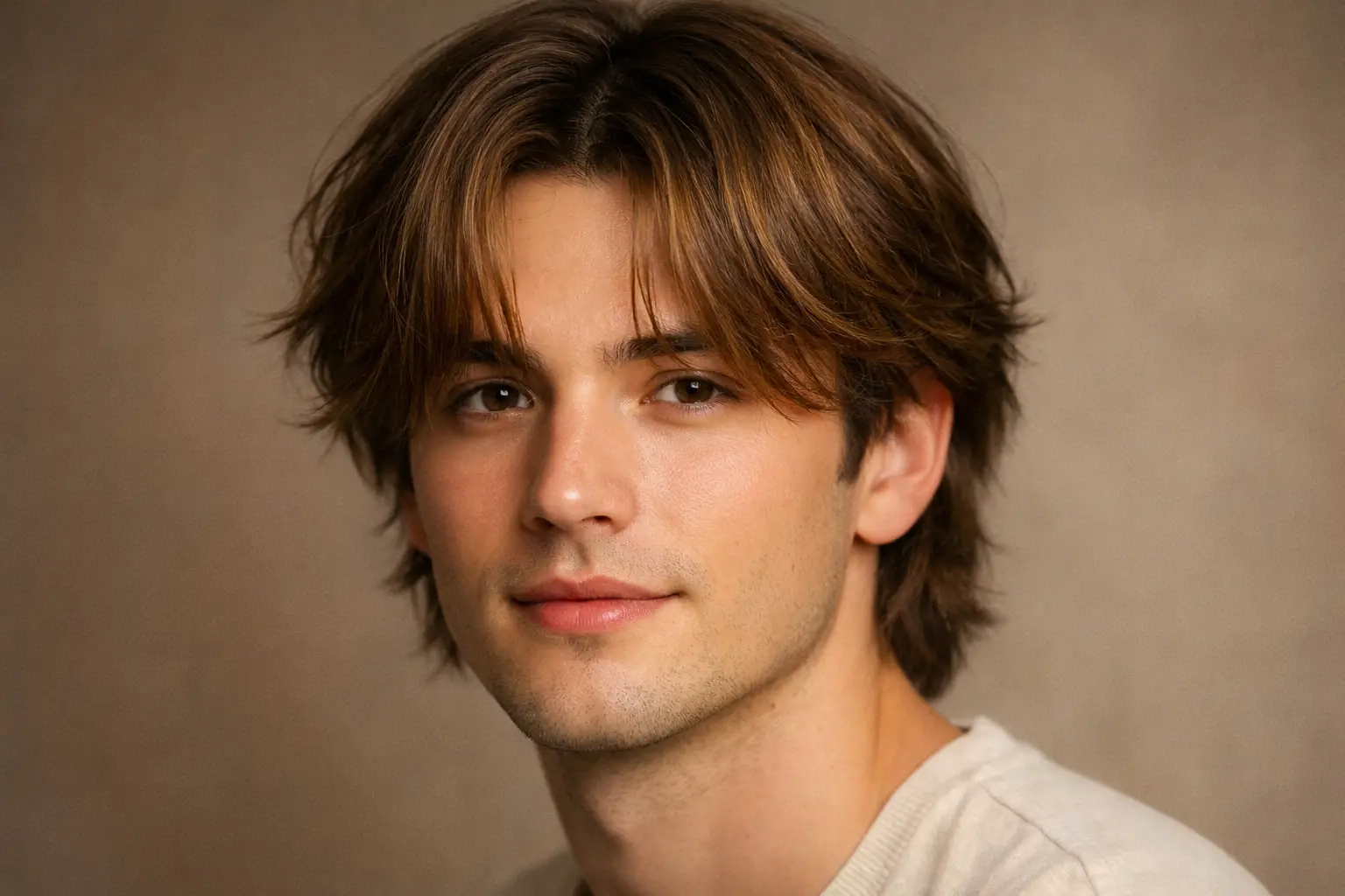 Messy Curtain Bangs Middle Part