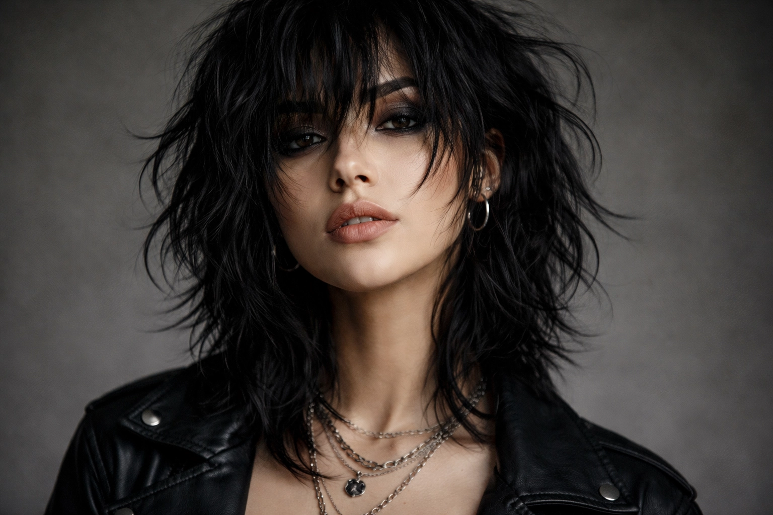 Messy Textured Dark Hair