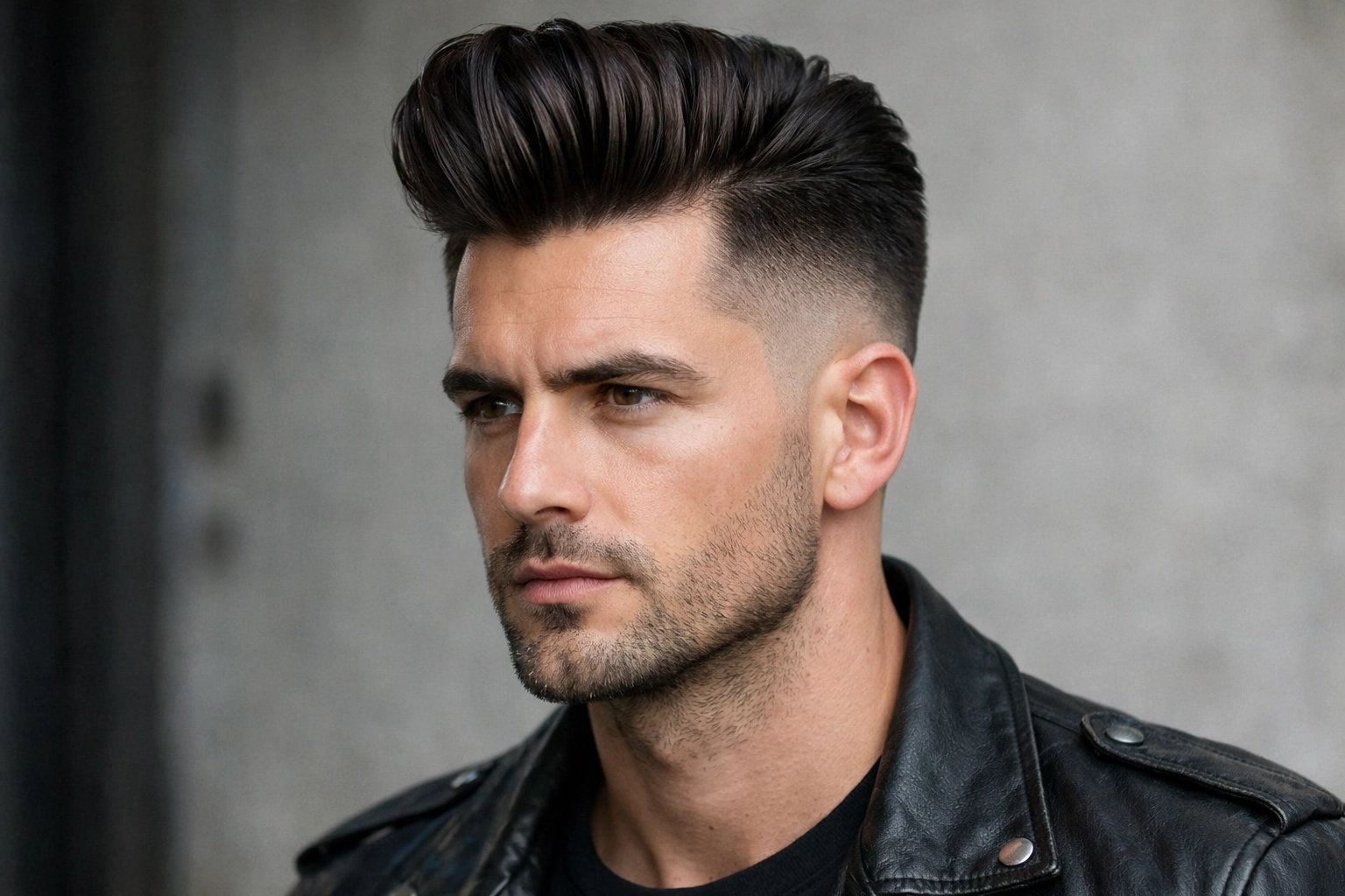 Pompadour Faded Undercut