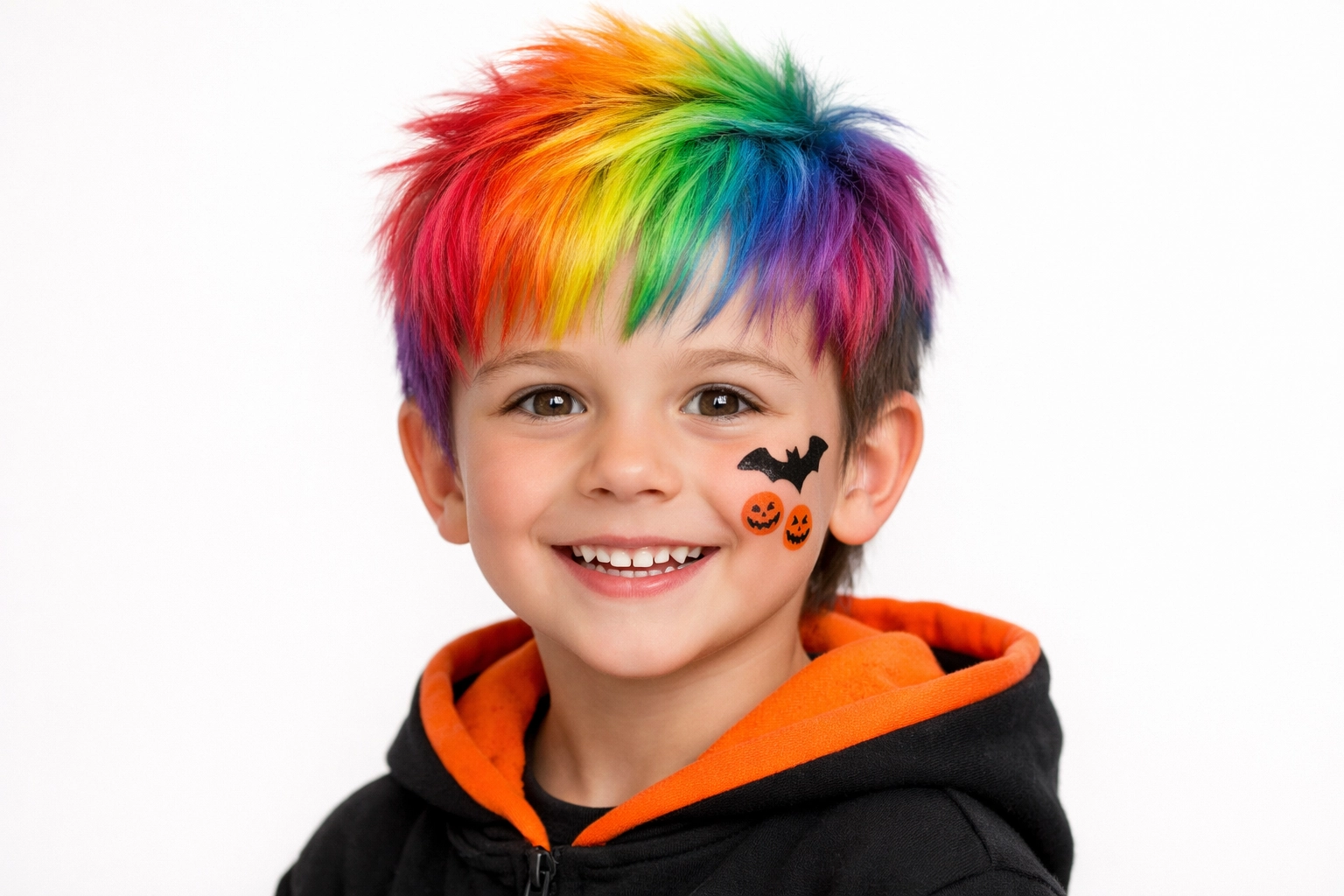 Rainbow Hair Spray Look