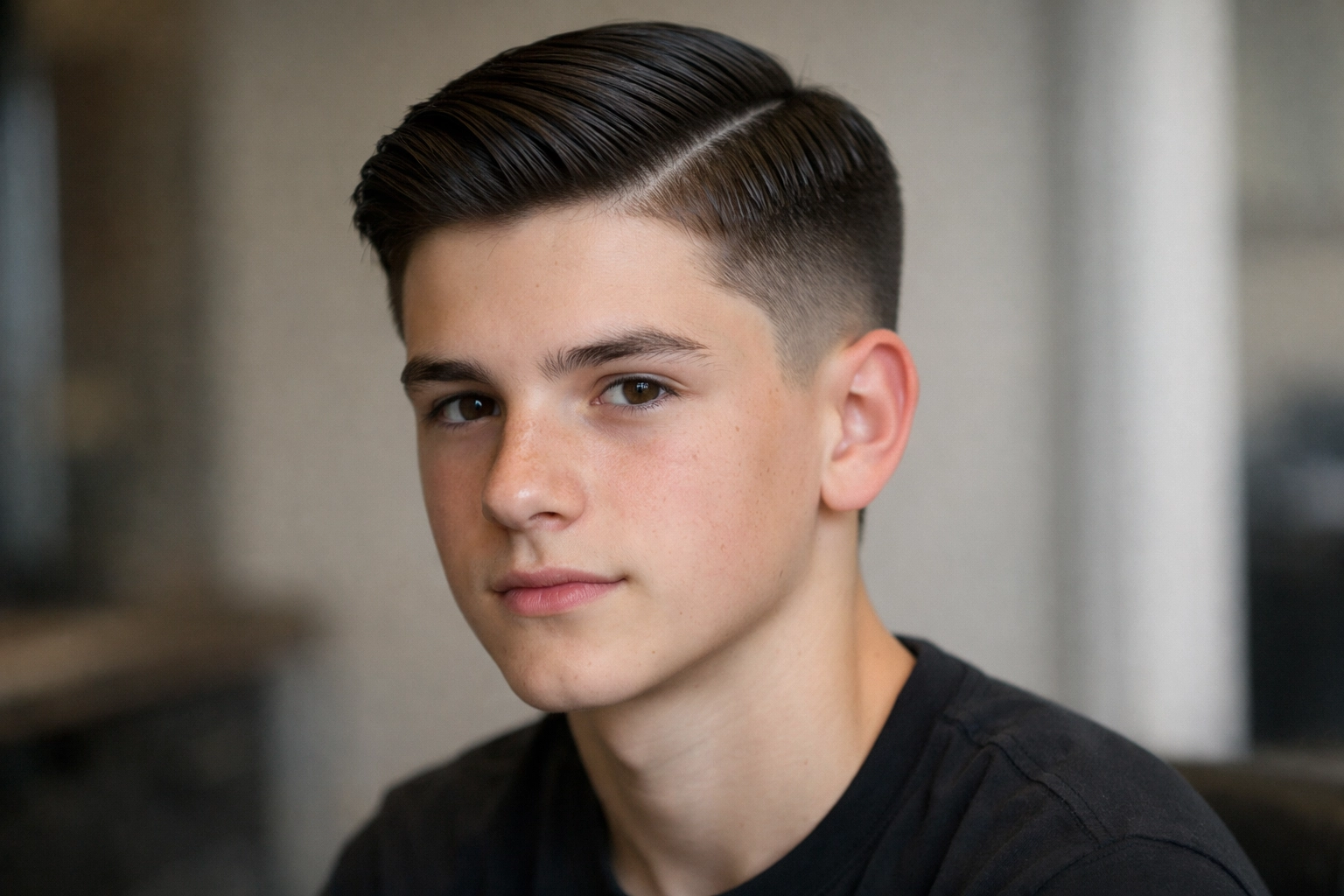 Side Part with Low Fade