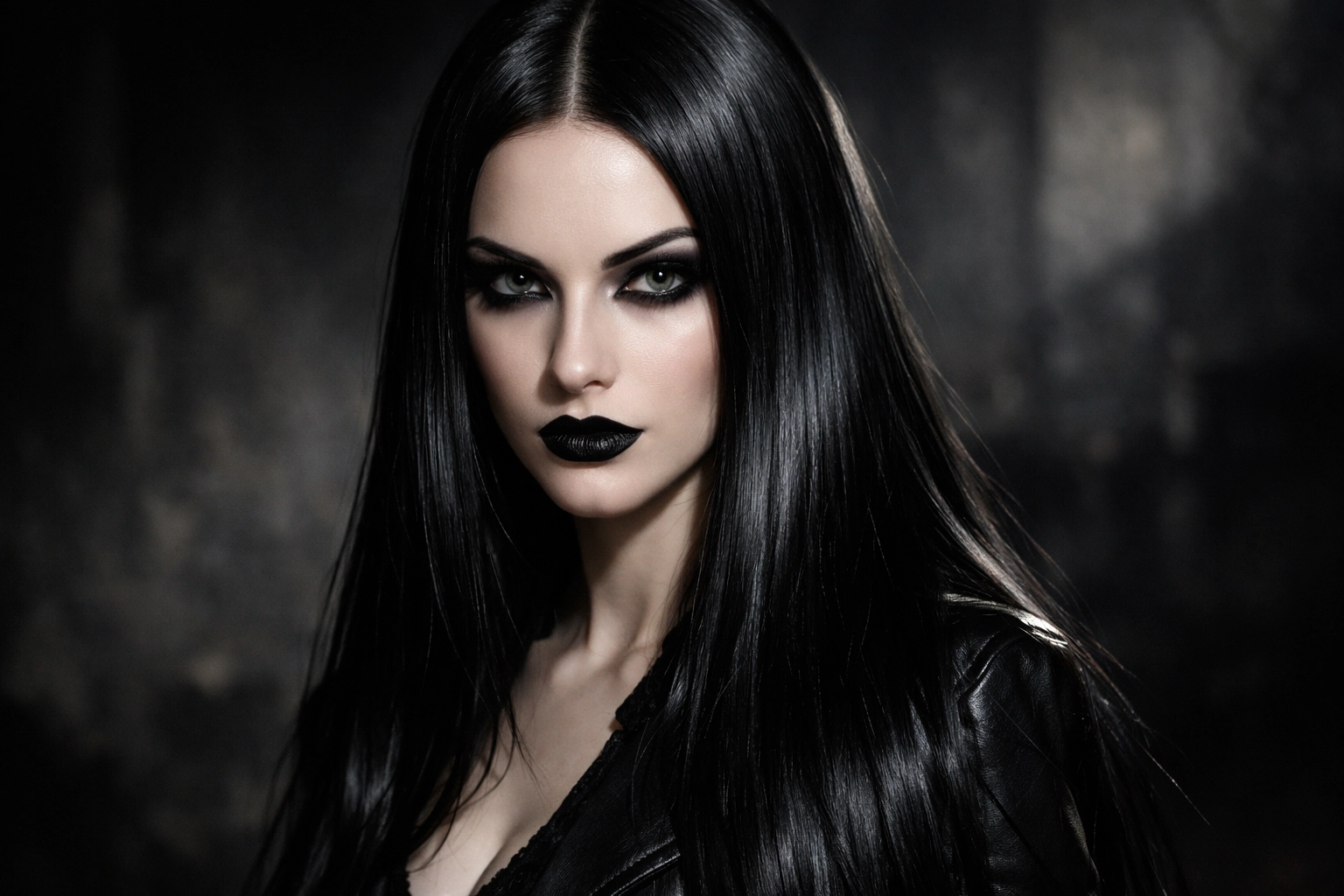 Sleek Long Black Hair