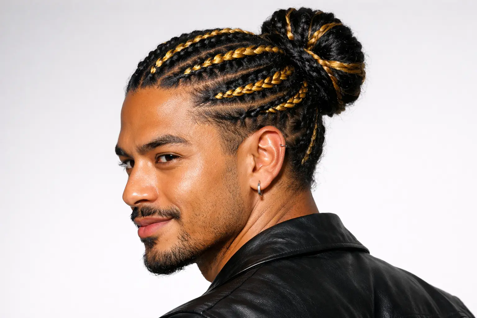 The Braided Bun with Color