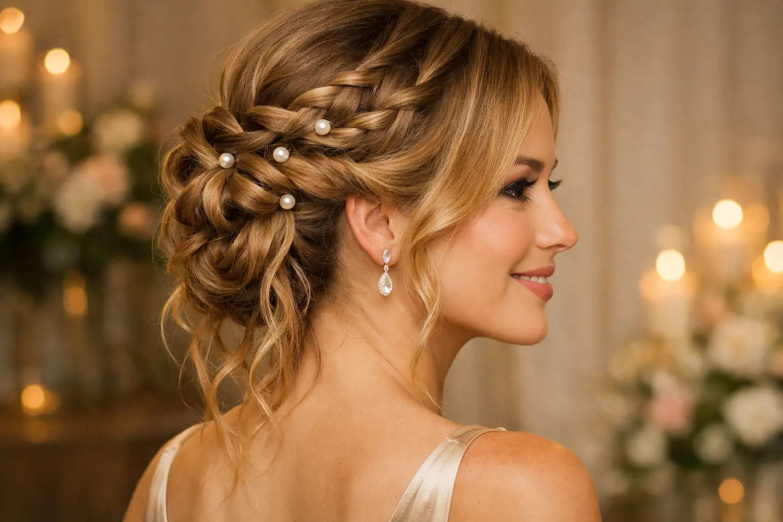 The Braided Updo with Loose Ends