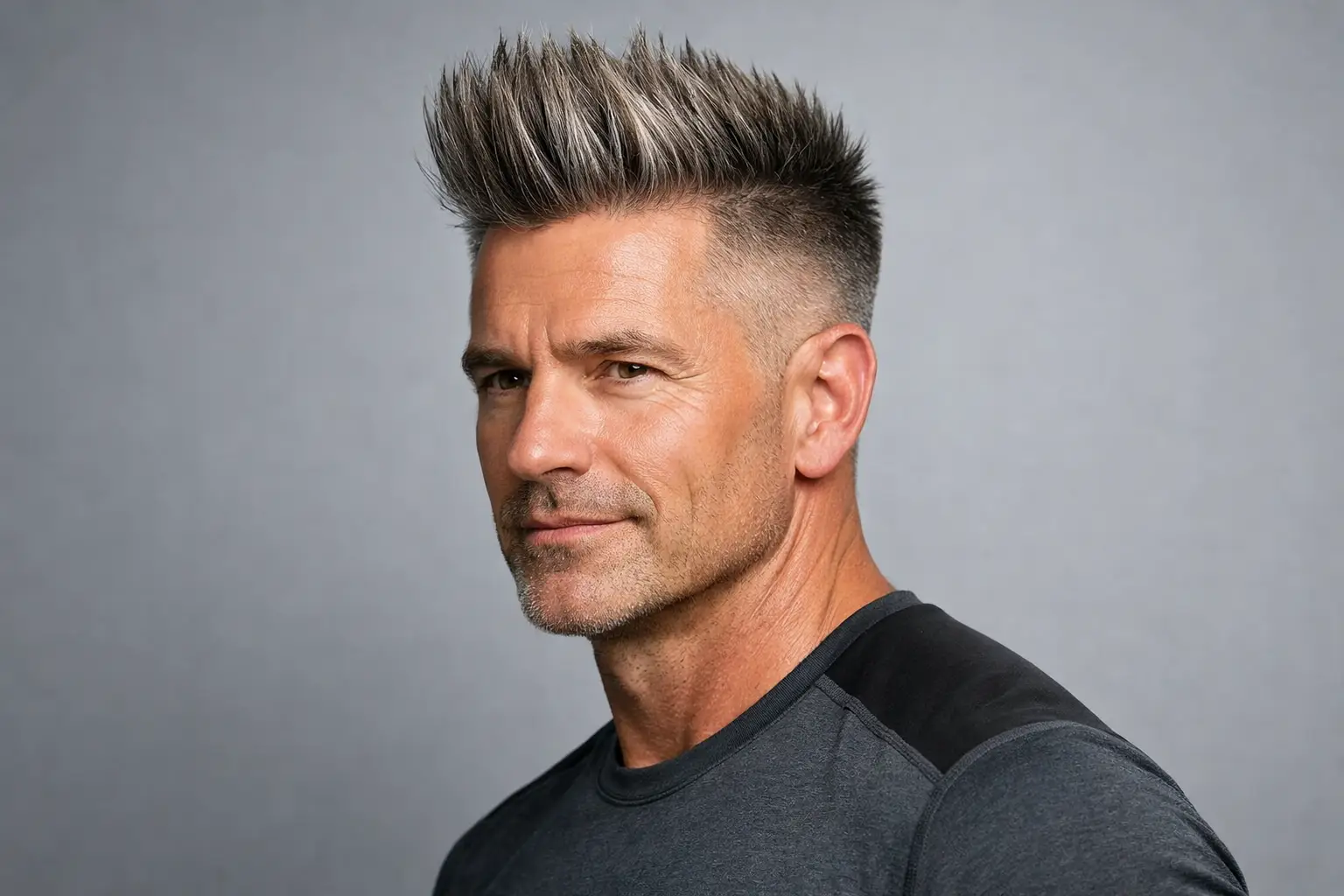 The Brushed-Up Style with Shaved Sides