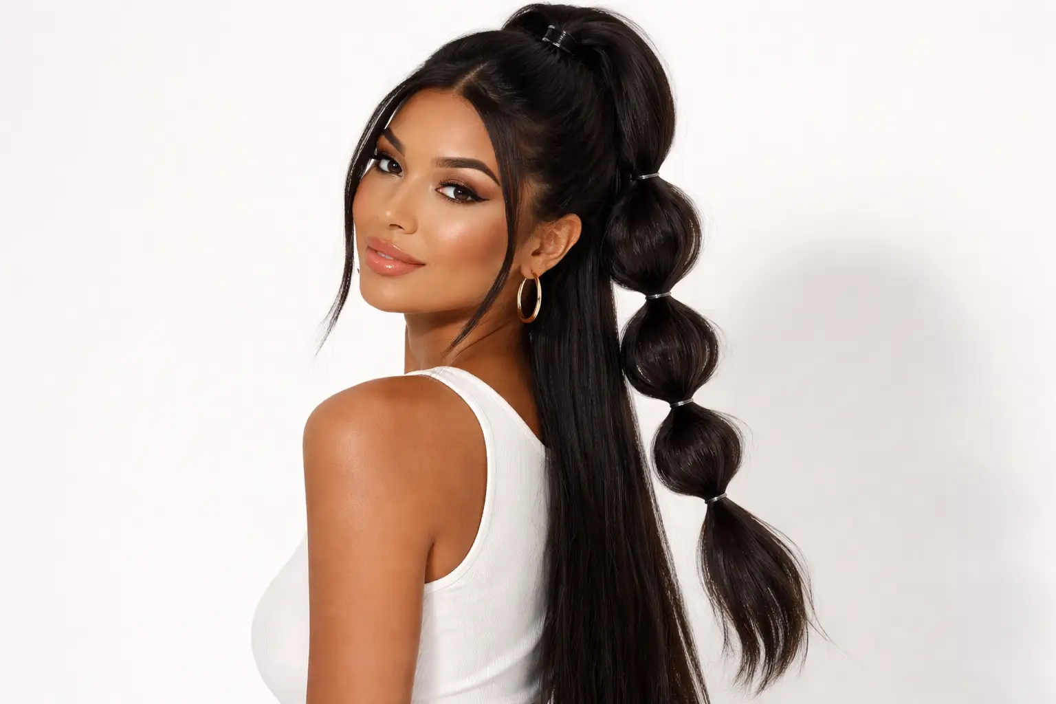 The Bubble Half-Up Ponytail