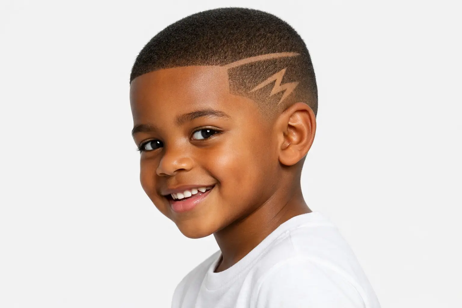 The Buzz Cut with Hard Part and Shaved Design